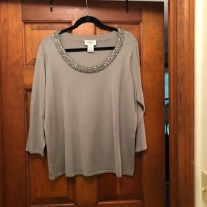 Talbots Woman 3/4 sleeve sparkly sweater